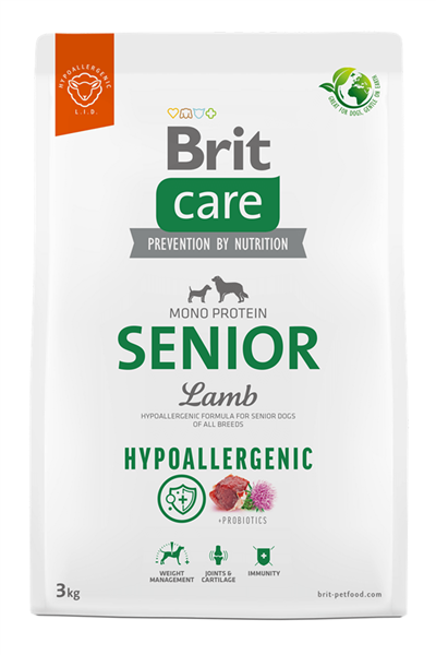 Brit Care Hypo-Allergenic Kuzulu ve Pirinçli Tüm Irklar İçin Yaşlı Köpek Maması 3kg