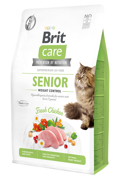 Brit Care Senior Hypo-Allergenic Kilo Kontrolü için Tahılsız Yaşlı Kedi Maması 2 Kg