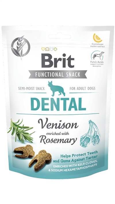 Brit Dental Biberiye ve Geyik Etli Diş Sağlığı için Köpek Ödülü 150gr