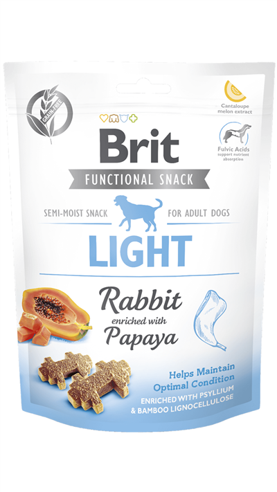 Brit Light Tavşanlı ve Papayalı Kilo Kontrolü Sağlayan Köpek Ödülü 150gr