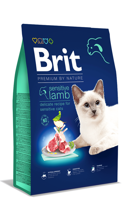 Brit Premium By Nature Hypo-Allergenic Sensitive Kuzu Etli Yetişkin Kedi Maması 8kg