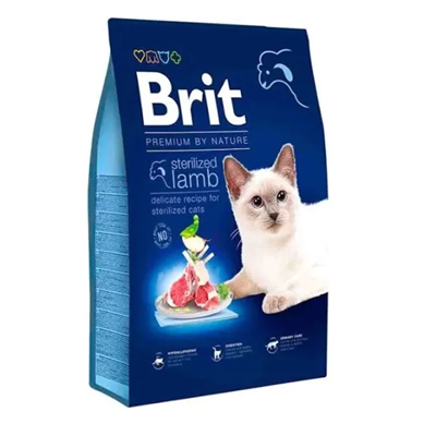 Brit Premium By Nature Sterilised Kuzu Etli Kısırlaştırılmış Yetişkin Kedi Maması 8 Kg