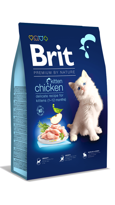 Brit Premium By Nature Tavuklu Yavru Kedi Maması 8kg