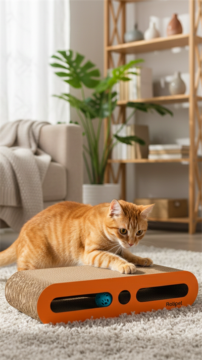 Chıchı Karton Kedi Tırmalama ve Oyun Ünitesi (44 x 21 x 10 cm)