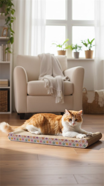 Cozy Konforlu ve Şık Karton Kedi Tırmalama Ünitesi 58x23x6 cm