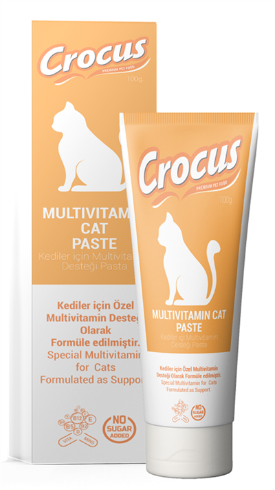 Crocus Multivitamin Kedi Malt Macunu 100 Gr