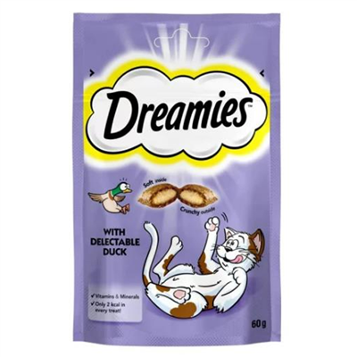 Dreamies İç Dolgulu Ördekli Kedi Ödül Bisküvisi 60 gr