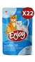 ENJOY POUCH ET PARÇACIKLI BEYAZ BALIKLI KEDİ 85G