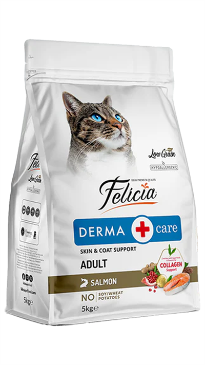 Felicia Hipoalerjenik Kolejen Destekli Somonlu Yetişkin Kedi Maması 5kg