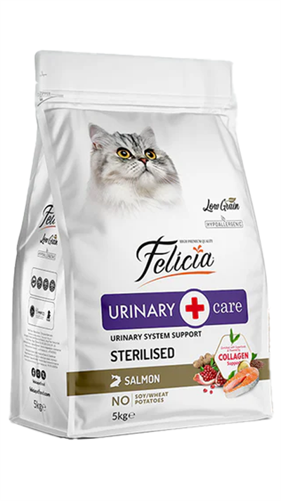Felicia Hipoalerjenik Kolejen Destekli Somonlu Kısırlaştırılmış Kedi Maması 5kg