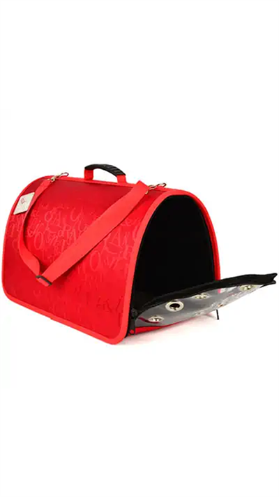 Flip Flybag Kedi ve Köpek Kapalı Taşıma Çantası Kırmızı 28x44x28cm