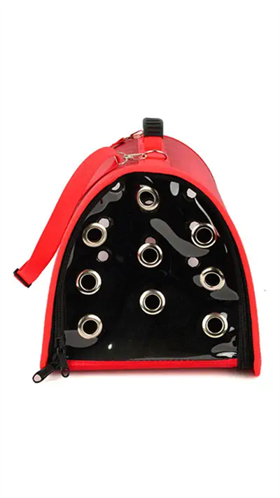 Flip Flybag Kedi ve Köpek Kapalı Taşıma Çantası Kırmızı 28x44x28cm