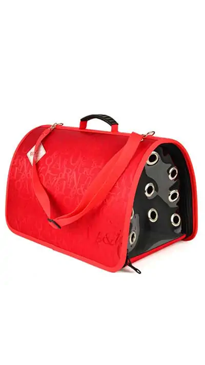 Flip Flybag Kedi ve Köpek Kapalı Taşıma Çantası Kırmızı 28x44x28cm