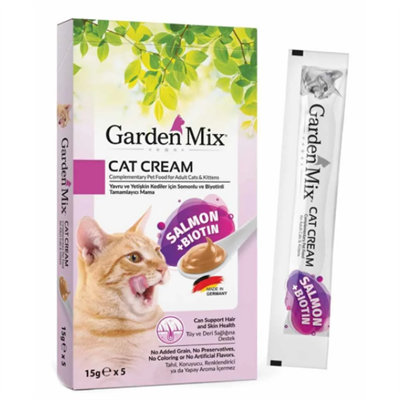 Garden Mix Biyotin ve Somonlu Krema Kedi Ödül Maması 15gr (5li)