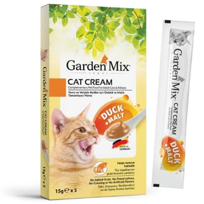 Garden Mix Malt ve Ördekli Krema Kedi Ödül Maması 15gr (5li)