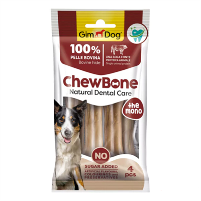 GimDog ChewBone Diş Sağlığı Destekleyici Naturel Press Kemik 8,9cm 80gr (4lü)