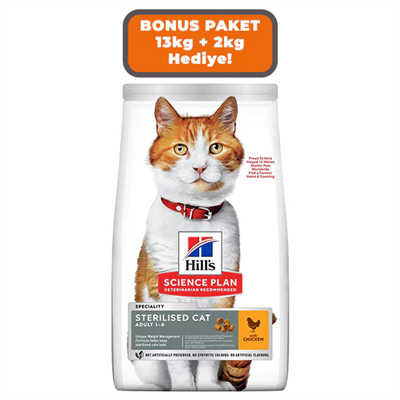 Hills Tavuklu Kısırlaştırılmış Yetişkin Kedi Maması 15kg