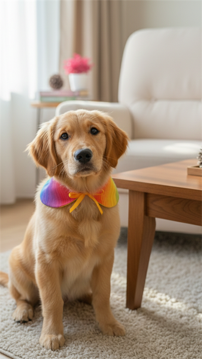 Kedi ve Köpek Gökkuşağı Panço Tasma