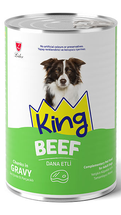 KING SOS İÇİNDE ET PARÇACIKLI DANA ETLİ KÖPEK 400G