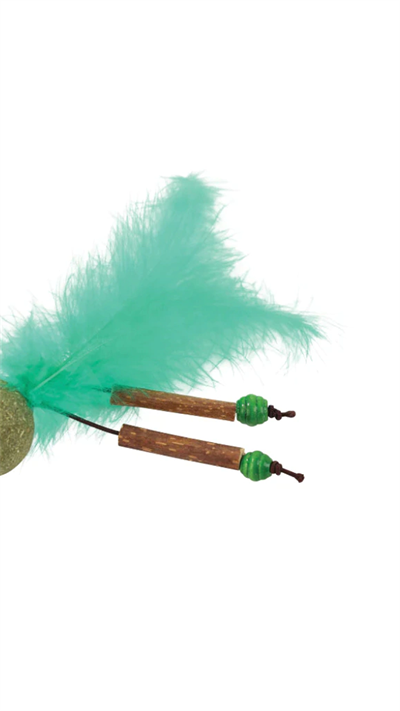 M-Pets Catnipli Tüylü Top Kedi Oyuncağı 11,5cm (Yeşil)