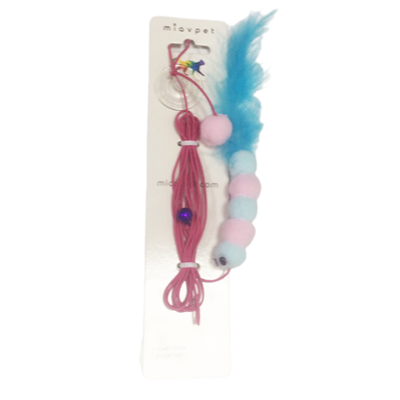 Miavpet Elastik Kendinden Yapışkanlı Renkli Kedi Oyun Oltası Kedi Oyuncağı Yapışkanlı Olta Eğitim Oyuncağı 25109