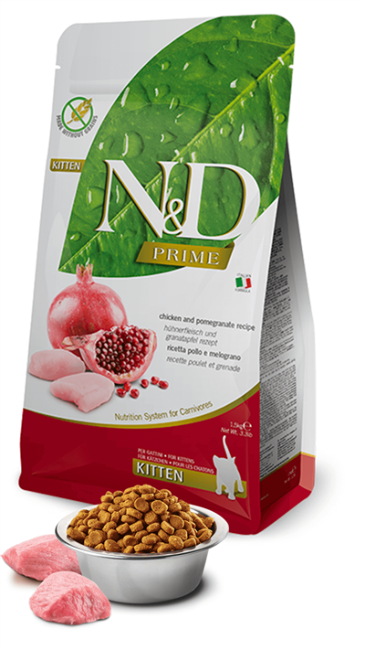N&D Prime Tavuklu ve Narlı Tahılsız Yavru Kedi Maması 5kg