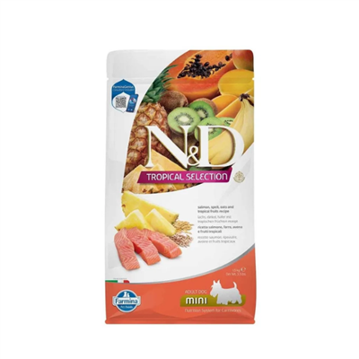 N&D Tropical Selection Düşük Tahıllı Somonlu ve Tropikal Meyveli Küçük Irk Yetişkin Köpek Maması 5 kg