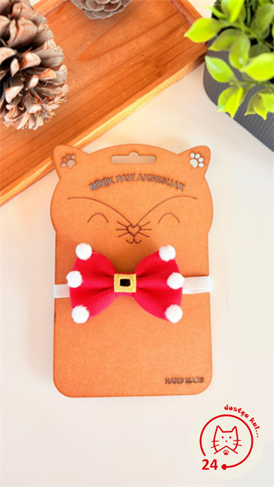 Kedi ve Köpek Noel Papyon Tasma Yılbaşı Papyon Tasma