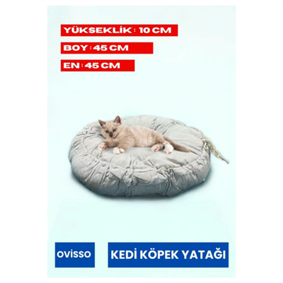 Pamuklu Yıkanabilir Kedi Yatağı