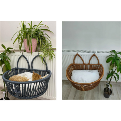 Pati Kulak Petek Askılı Kedi Yatağı