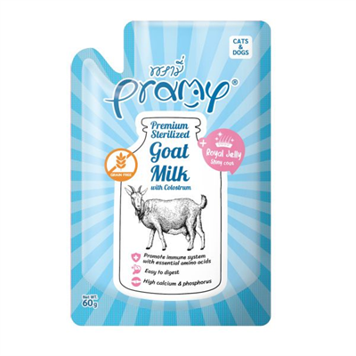 Pramy Yavru Kedi ve Köpekler İçin Kolostrum ve Arı Sütlü Sterilize Keçi Sütü 60gr