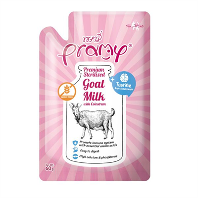Pramy Yavru Kediler İçin Kolostrum ve Taurinli Sterilize Keçi Sütü 60gr