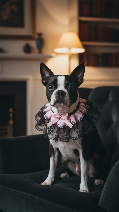 Kedi ve Köpek Prenses Siyah Dantel Tasma