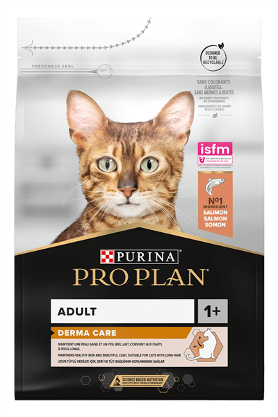 Pro Plan Derma Care Somonlu Tüy Yumağı Önleyici Yetişkin Kedi Maması 3kg