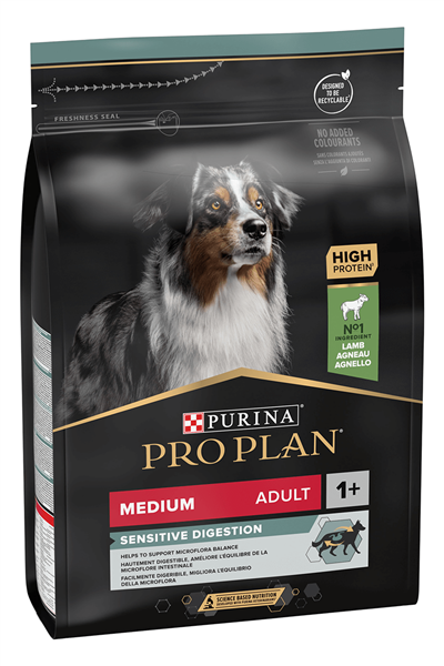 Pro Plan Medium Sensitive Digestion Kuzulu ve Pirinçli Orta Irk Yetişkin Köpek Maması 3kg