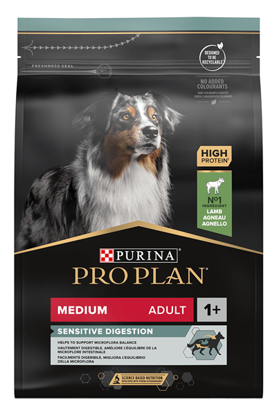 Pro Plan Medium Sensitive Digestion Kuzulu ve Pirinçli Orta Irk Yetişkin Köpek Maması 3kg