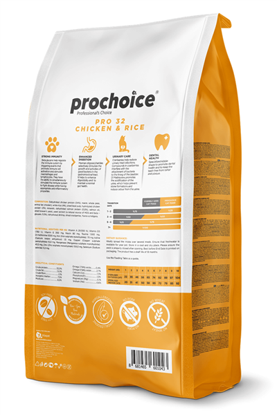 ProChoice Pro 32 Tavuklu ve Pirinçli Kısırlaştırılmış Kedi Maması 2 Kg