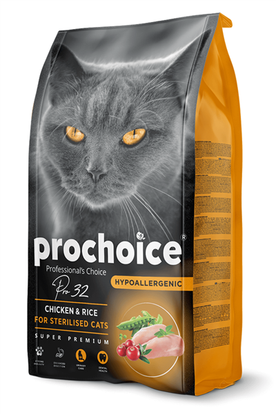 ProChoice Pro 32 Tavuklu ve Pirinçli Kısırlaştırılmış Kedi Maması 2 Kg