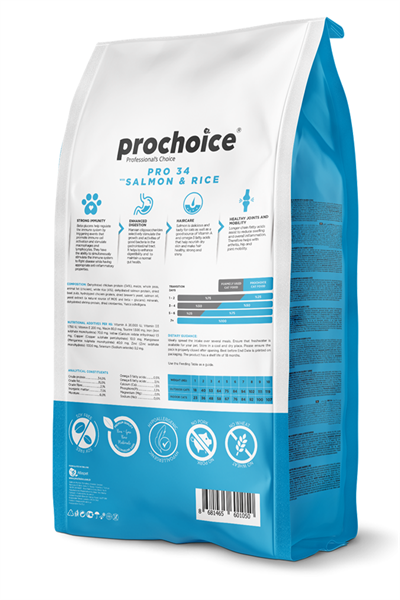 ProChoice Pro 34 Somonlu ve Pirinçli Düşük Tahıllı Yetişkin Kedi Maması 2 kg