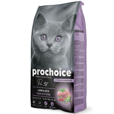 Prochoice 38 HypoAllergenic Kuzulu ve Pirinçli Düşük Tahıllı Yavru Kedi Maması 15 Kg