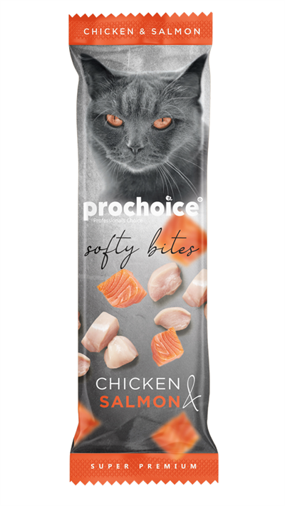 ProChoice Softy Bites Tavuklu ve Somonlu Yumuşak Kedi Ödül Maması 10gr