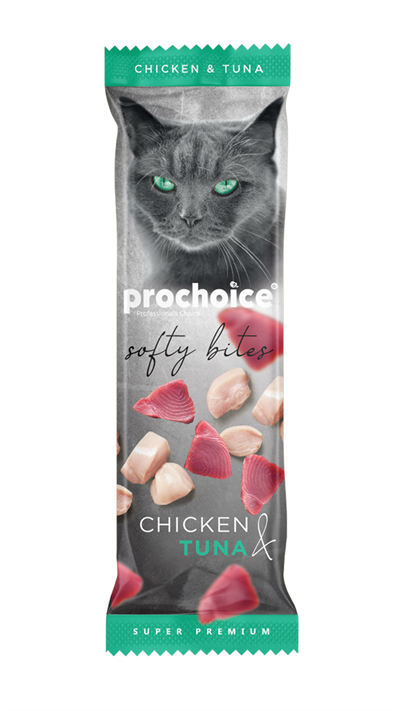 ProChoice Softy Bites Tavuklu ve Ton Balıklı Yumuşak Kedi Ödül Maması 10gr