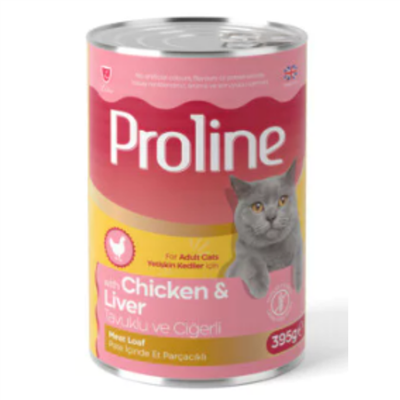 Proline Parça Tavuk Etli ve Ciğerli Ezme Yetişkin Kedi Konservesi 395 Gr