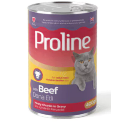 Proline Sos İçinde Parça Dana Etli Yetişkin Kedi Konservesi 400 Gr