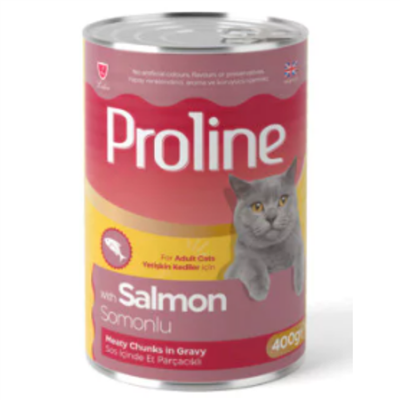 Proline Sos İçinde Parça Somon Etli Yetişkin Kedi Konservesi 400 Gr
