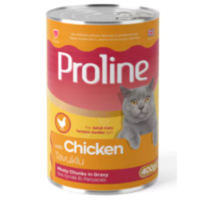 Proline Sos İçinde Parça Tavuk Etli Yetişkin Kedi Konservesi 400 Gr