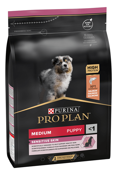 Proplan Puppy Medium Sensitive Skin Somonlu Orta Irk Yavru Köpek Maması 3 kg