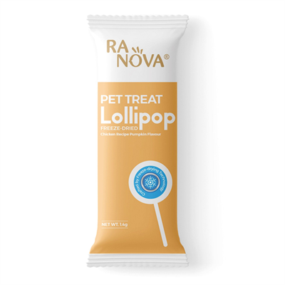 Ranova Kabak Aromalı Dondurularak Kurutulmuş Kedi Ödülü Lolipop 1.4 Gr 