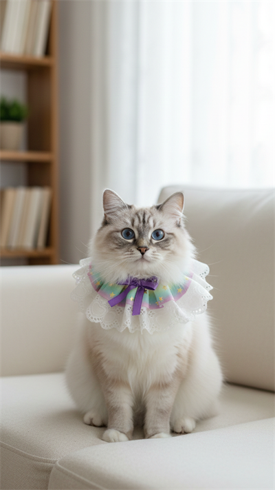 Kedi ve Köpek Renkli Panço Tasma