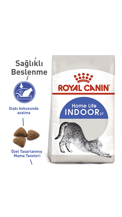 Royal Canin Indoor 27 Ev Kedileri için Yetişkin Kedi Maması 2 Kg